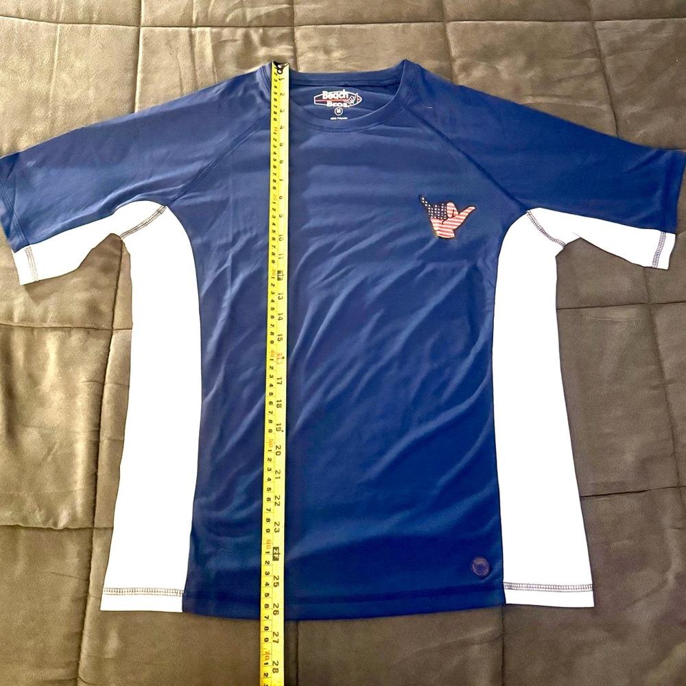 Beach Bros Rash Guard with UPF 50+ Navy Blue Swim Shirt - Picture 5 of 6